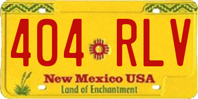 NM license plate 404RLV