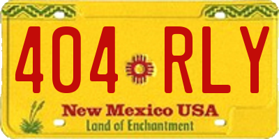 NM license plate 404RLY