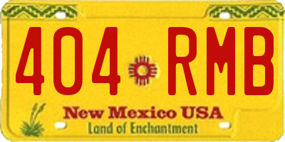 NM license plate 404RMB