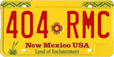 NM license plate 404RMC