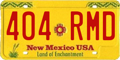 NM license plate 404RMD
