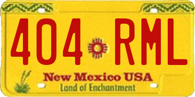 NM license plate 404RML