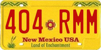 NM license plate 404RMM