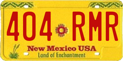 NM license plate 404RMR