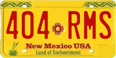 NM license plate 404RMS