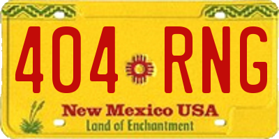 NM license plate 404RNG