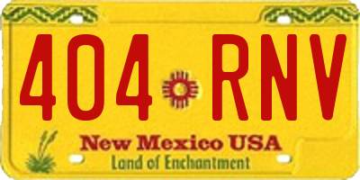 NM license plate 404RNV