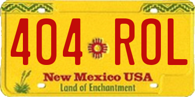 NM license plate 404ROL