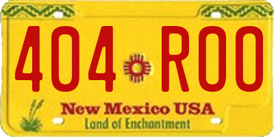 NM license plate 404ROO