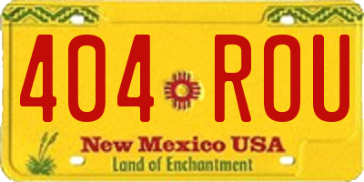 NM license plate 404ROU