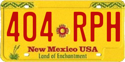 NM license plate 404RPH