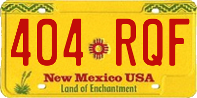 NM license plate 404RQF