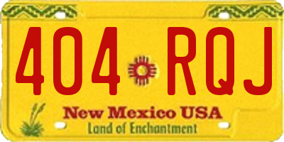 NM license plate 404RQJ