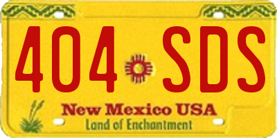NM license plate 404SDS