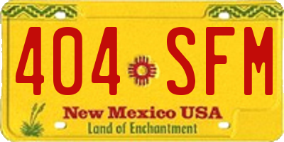 NM license plate 404SFM