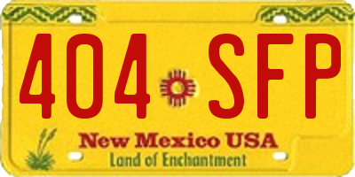 NM license plate 404SFP