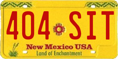 NM license plate 404SIT