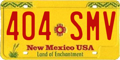 NM license plate 404SMV