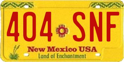 NM license plate 404SNF