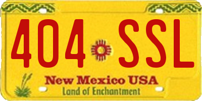 NM license plate 404SSL