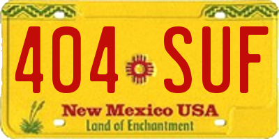 NM license plate 404SUF