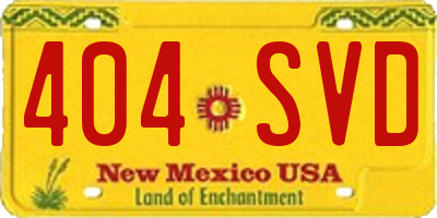 NM license plate 404SVD