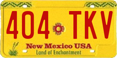 NM license plate 404TKV