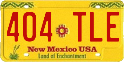NM license plate 404TLE