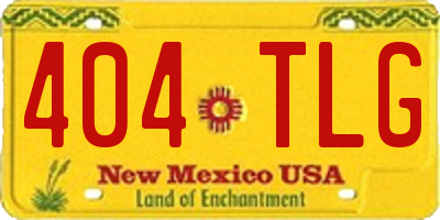 NM license plate 404TLG