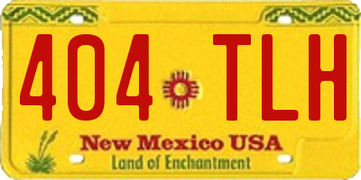 NM license plate 404TLH