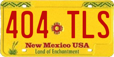 NM license plate 404TLS