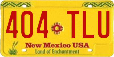 NM license plate 404TLU