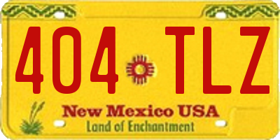 NM license plate 404TLZ