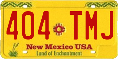 NM license plate 404TMJ