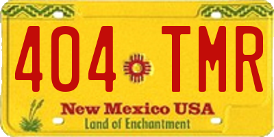 NM license plate 404TMR