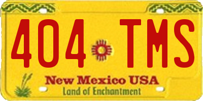 NM license plate 404TMS