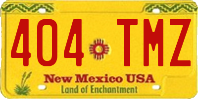 NM license plate 404TMZ