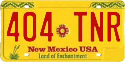 NM license plate 404TNR