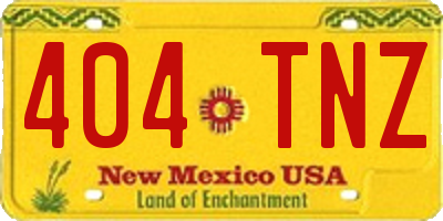 NM license plate 404TNZ