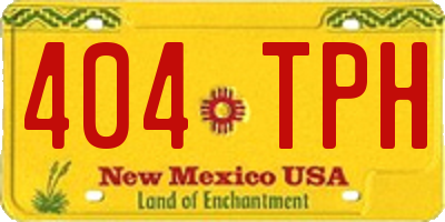 NM license plate 404TPH