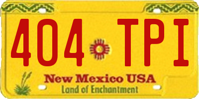 NM license plate 404TPI