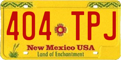 NM license plate 404TPJ