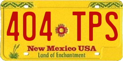 NM license plate 404TPS