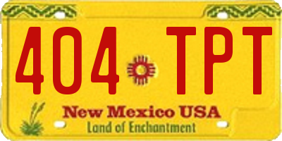 NM license plate 404TPT