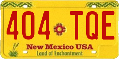 NM license plate 404TQE