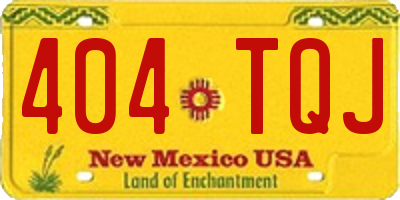 NM license plate 404TQJ