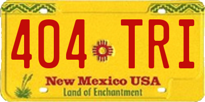 NM license plate 404TRI