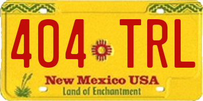 NM license plate 404TRL