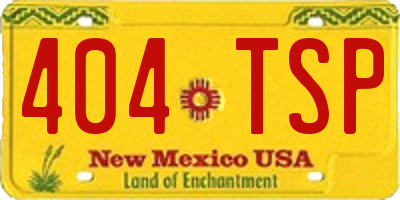 NM license plate 404TSP