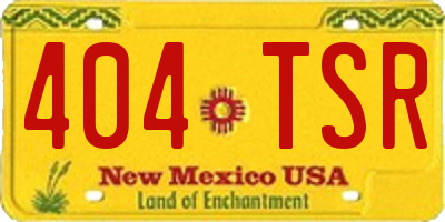 NM license plate 404TSR